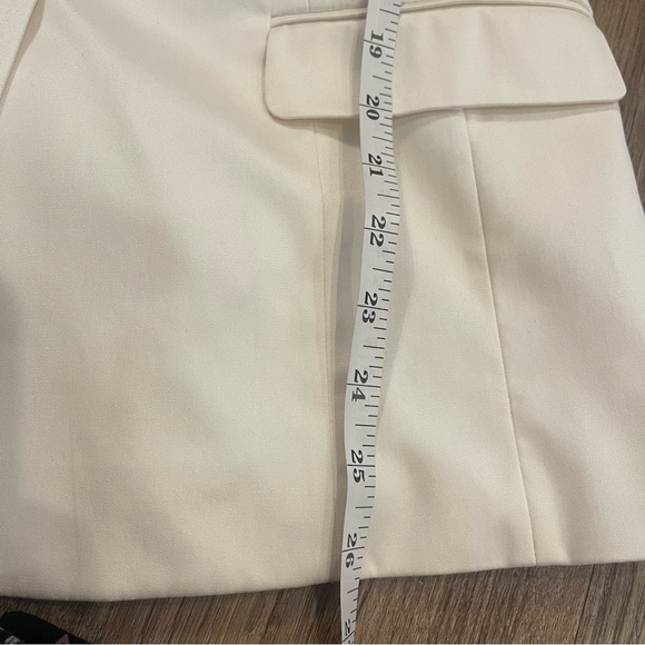 Vintage Talbots Blazer Jacket Womens Size 12 Ivory Viscose Silk Blend One Button - Picture 8 of 9